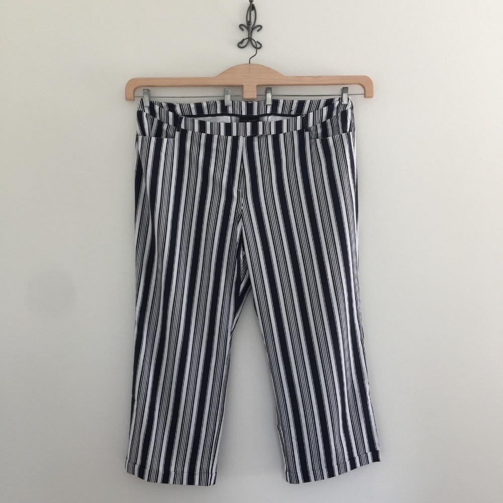 Lane Bryant Lena Fit Striped Stretch Linen Pants - Picture 2 of 4